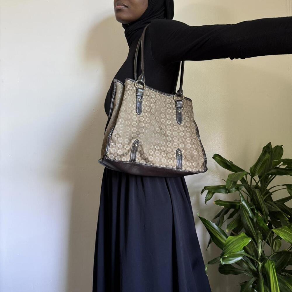 Vintage Merona Y2K canvas coquette tote shoulder‎ bag - Picture 3 of 5
